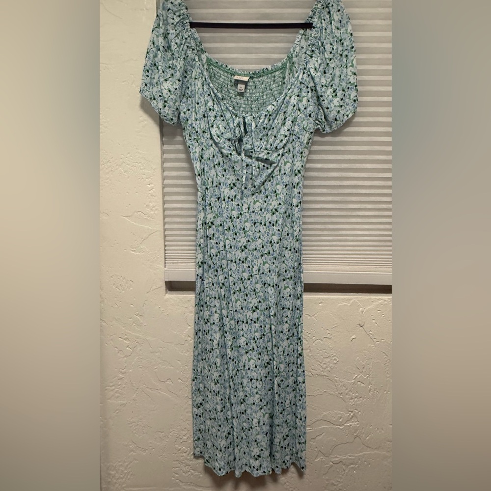Spring Floral Summer Midi Dress